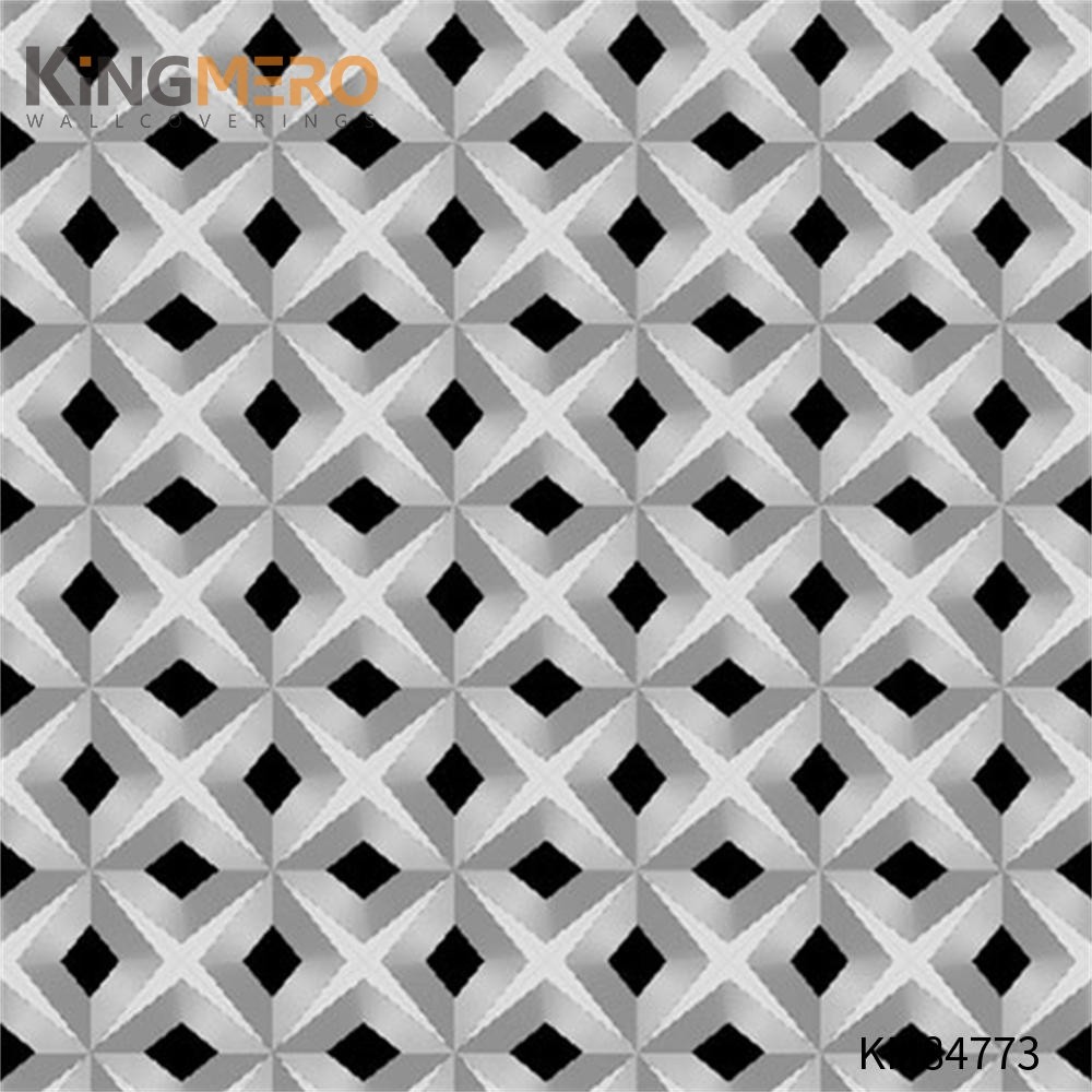 KINGMERO Household Top G Geometric Deep Embossed European PVC 0.53*9.5M(±5%) purchase wallpaper Wallpaper SKU:KM84773