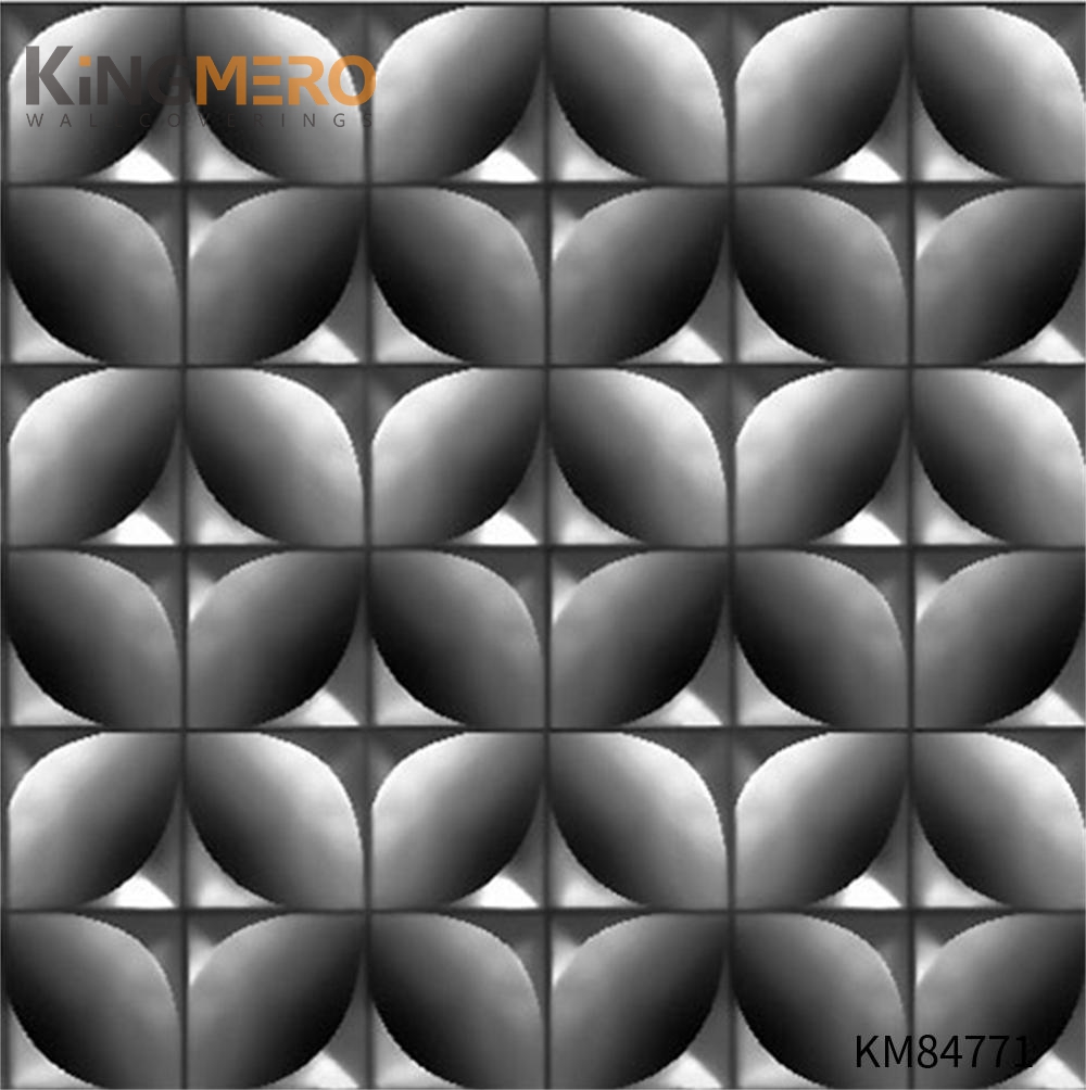 KINGMERO PVC Top G Geometric Deep Embossed 0.53*9.5M(±5%) Household European wallpaper room design Wallpaper SKU:KM84771