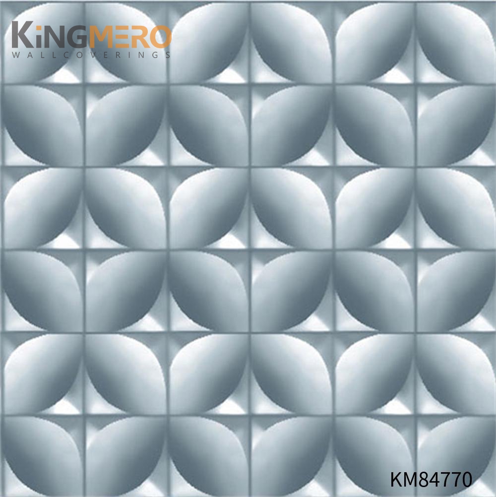 KINGMERO PVC Top G Geometric 0.53*9.5M(±5%) European Household Deep Embossed decorative wall paper Wallpaper SKU:KM84770