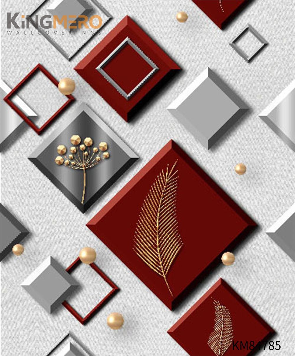 KINGMERO Geometric Top G PVC Deep Embossed European Household 0.53*9.5M(±5%) buy temporary wallpaper Wallpaper SKU:KM84785