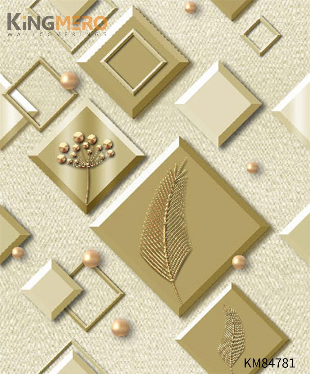 KINGMERO PVC Top G Geometric European Deep Embossed Household 0.53*9.5M(±5%) embossed wallpaper border Wallpaper SKU:KM84781