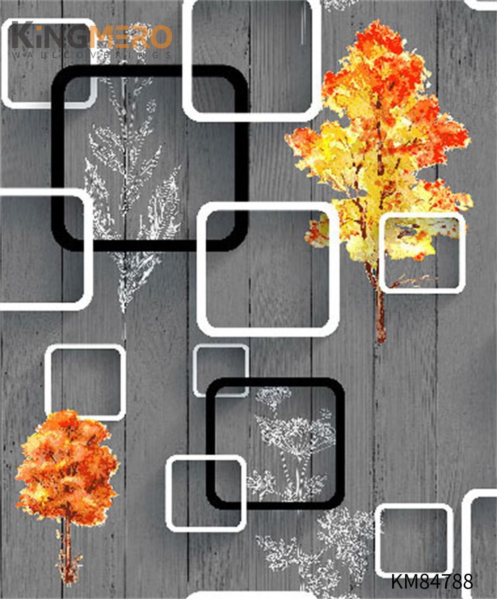 KINGMERO 0.53*9.5M(±5%) wallpaper vendors Geometric Deep Embossed European Household Top G PVC Wallpaper SKU:KM84788