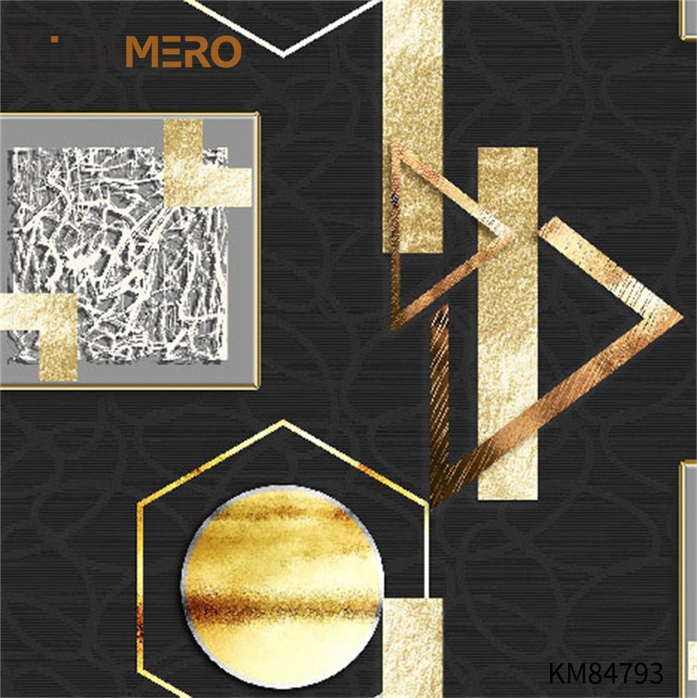 KINGMERO Top G PVC Geometric Deep Embossed European 0.53*9.5M(±5%) wallpaper for less Household Wallpaper SKU:KM84793