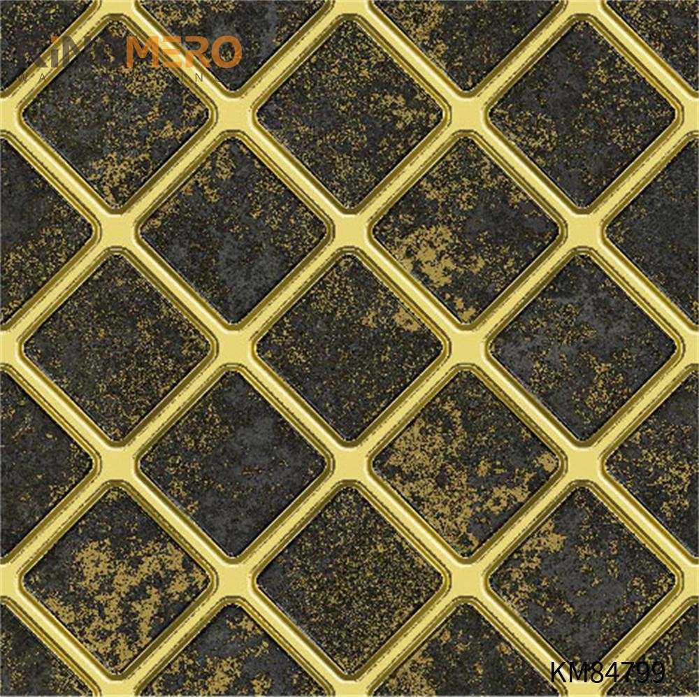 KINGMERO European Household 0.53*9.5M(±5%) latest wallpapers for walls Top G PVC Geometric Deep Embossed Wallpaper SKU:KM84799