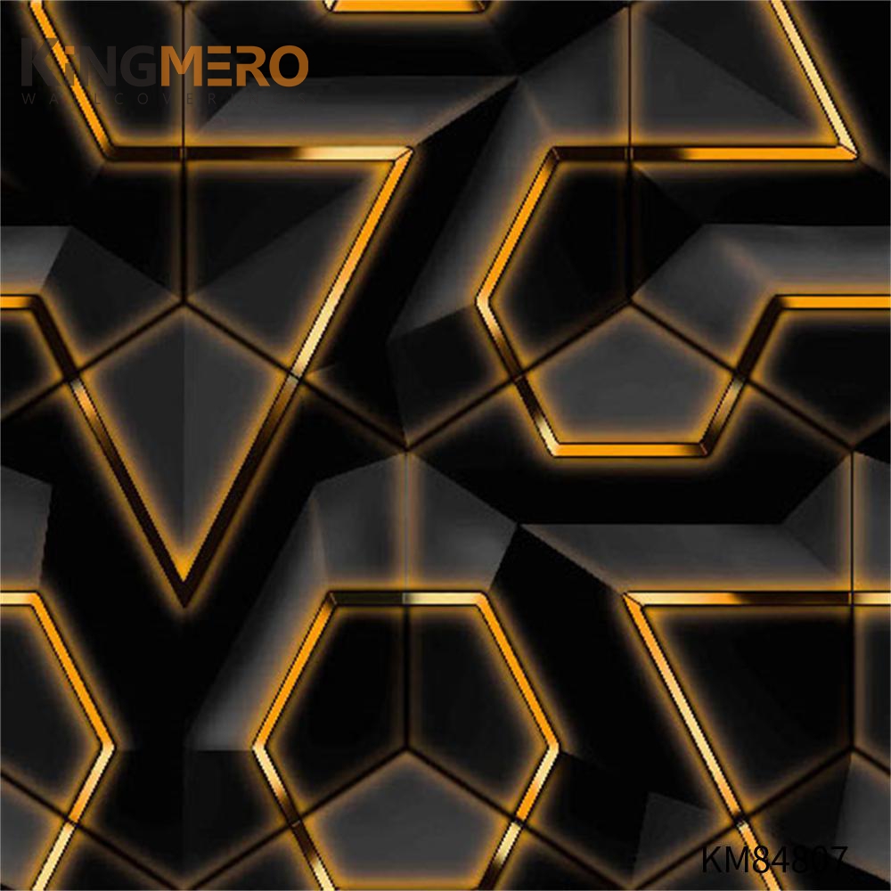KINGMERO Top G Geometric PVC Deep Embossed European Household 0.53*9.5M(±5%) price of wallpaper Wallpaper SKU:KM84807
