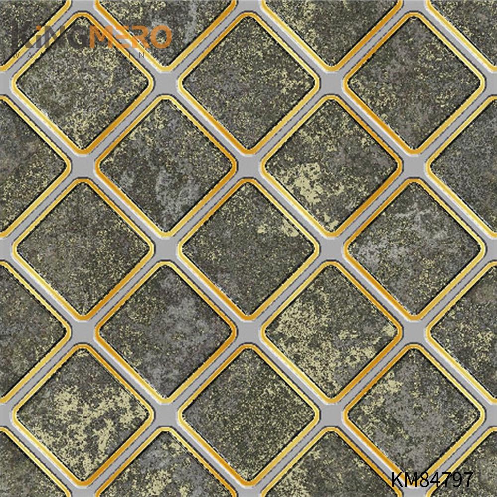 KINGMERO Top G PVC Geometric Household 0.53*9.5M(±5%) wallpaper in homes European Deep Embossed Wallpaper SKU:KM84797