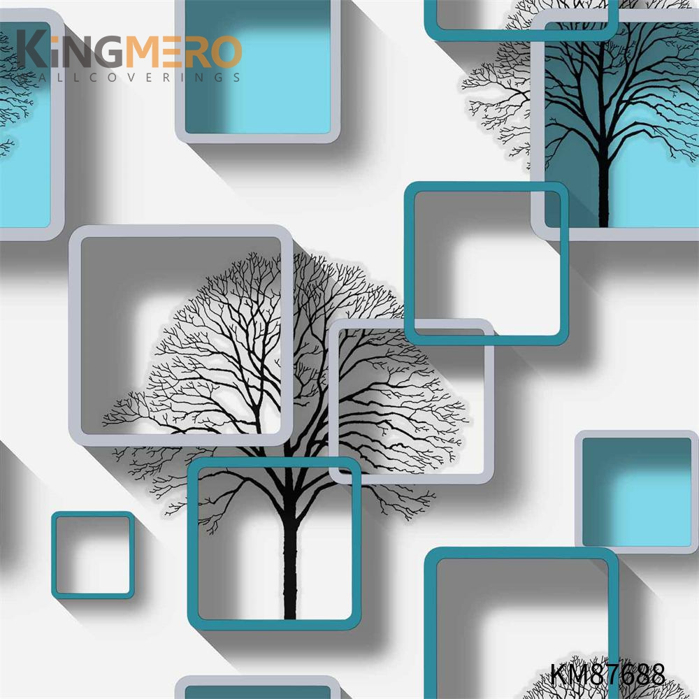 KINGMERO PVC Simple Children Room Embossing Pastoral Flowers 0.53*9.2M wallpaper wallpaper wallpaper Wallpaper SKU:KM87688