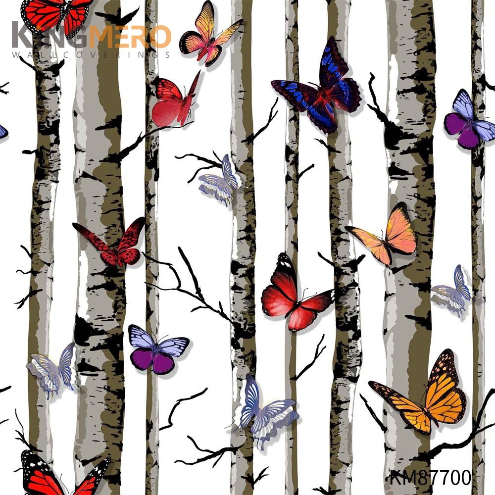 KINGMERO Simple PVC Flowers Embossing Pastoral Children Room 0.53*9.2M retro wallpaper Wallpaper SKU:KM87700