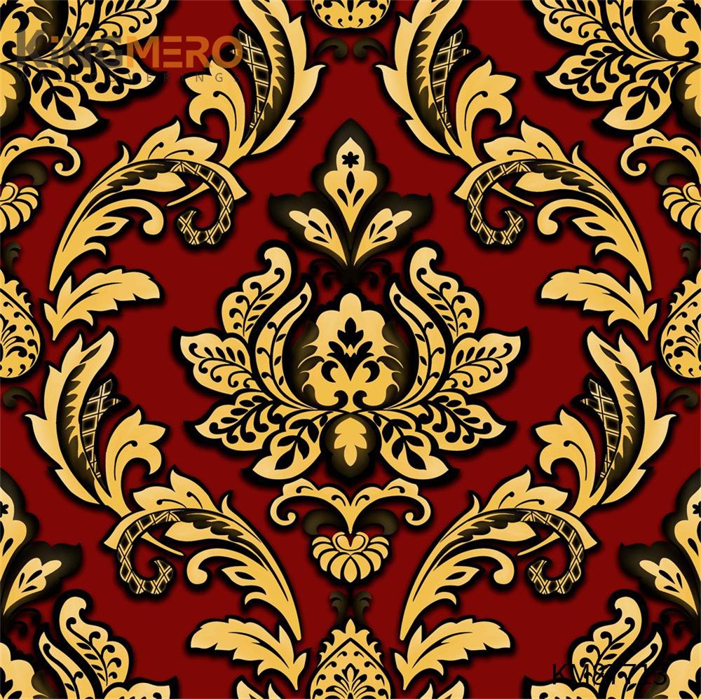 KINGMERO Simple Pastoral Children Room 0.53*9.2M victorian wallpaper Flowers Embossing PVC Wallpaper SKU:KM87713