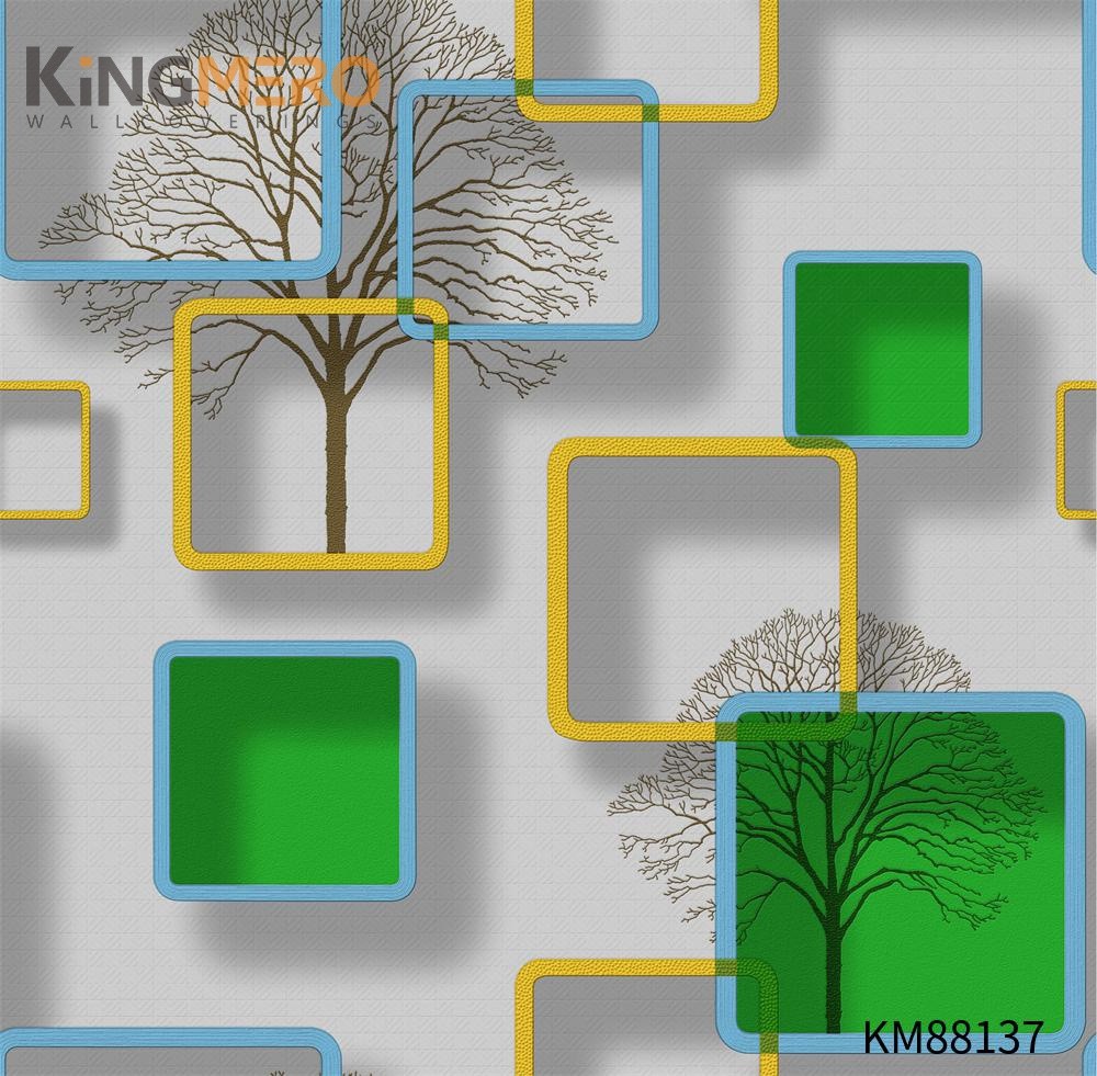 KINGMERO PVC Wholesale Geometric buy wallpaper online Modern Kids Room 0.53*9.2M Embossing Wallpaper SKU:KM88137