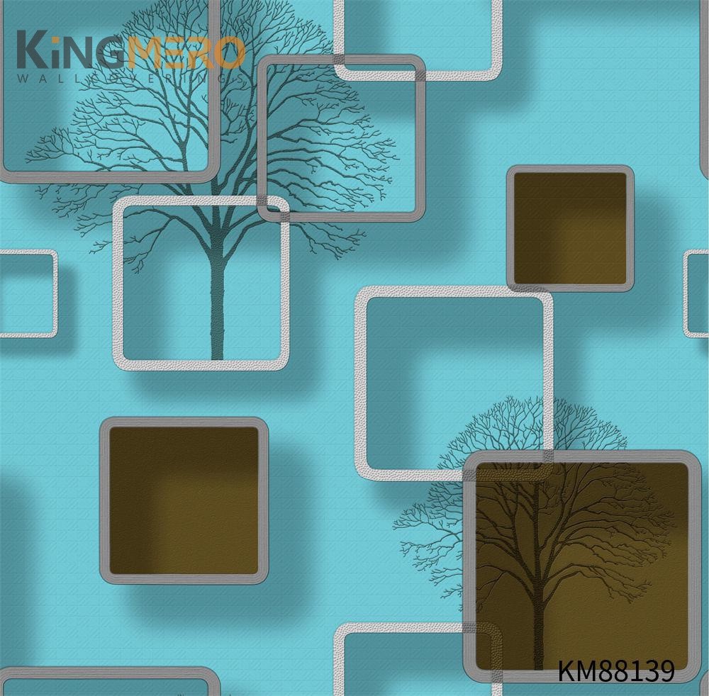 KINGMERO PVC Wholesale Geometric Embossing Modern where to buy wallpaper 0.53*9.2M Kids Room Wallpaper SKU:KM88139