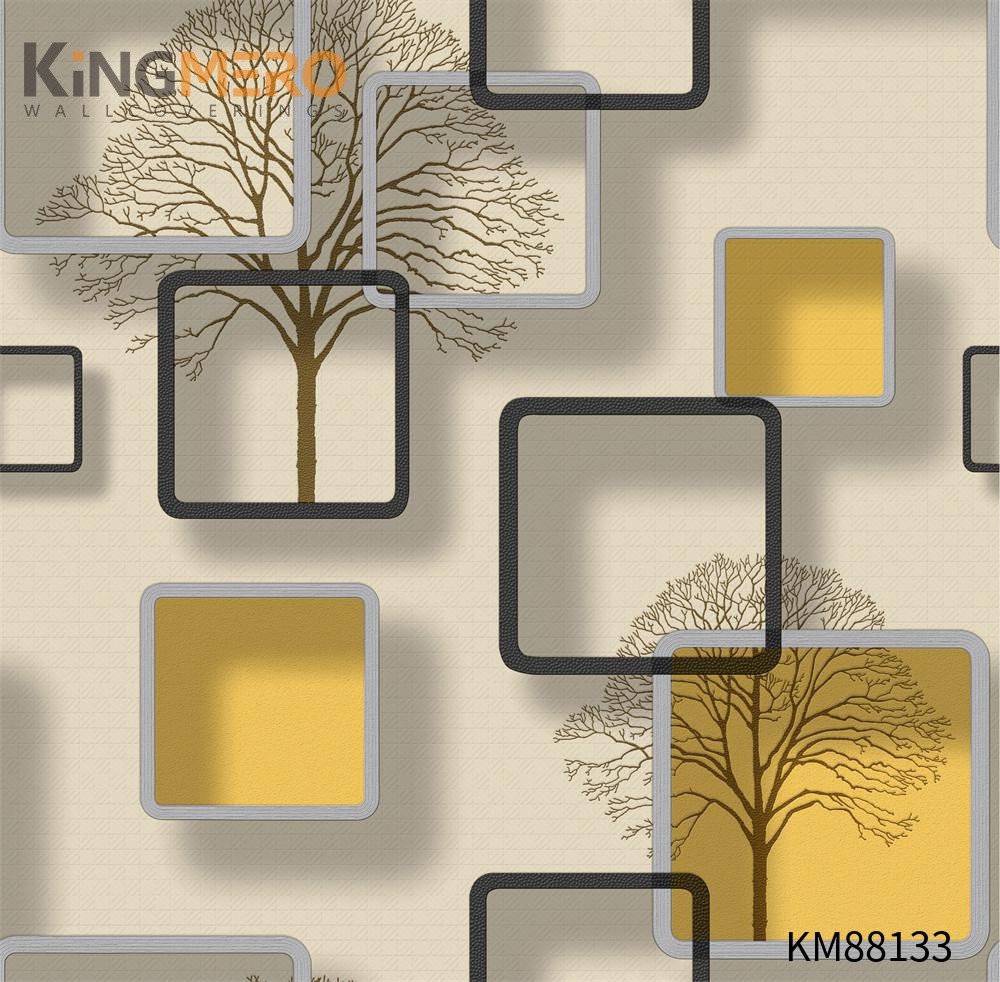 KINGMERO PVC Wholesale Geometric Embossing Modern Kids Room 0.53*9.2M textured wallpaper Wallpaper SKU:KM88133