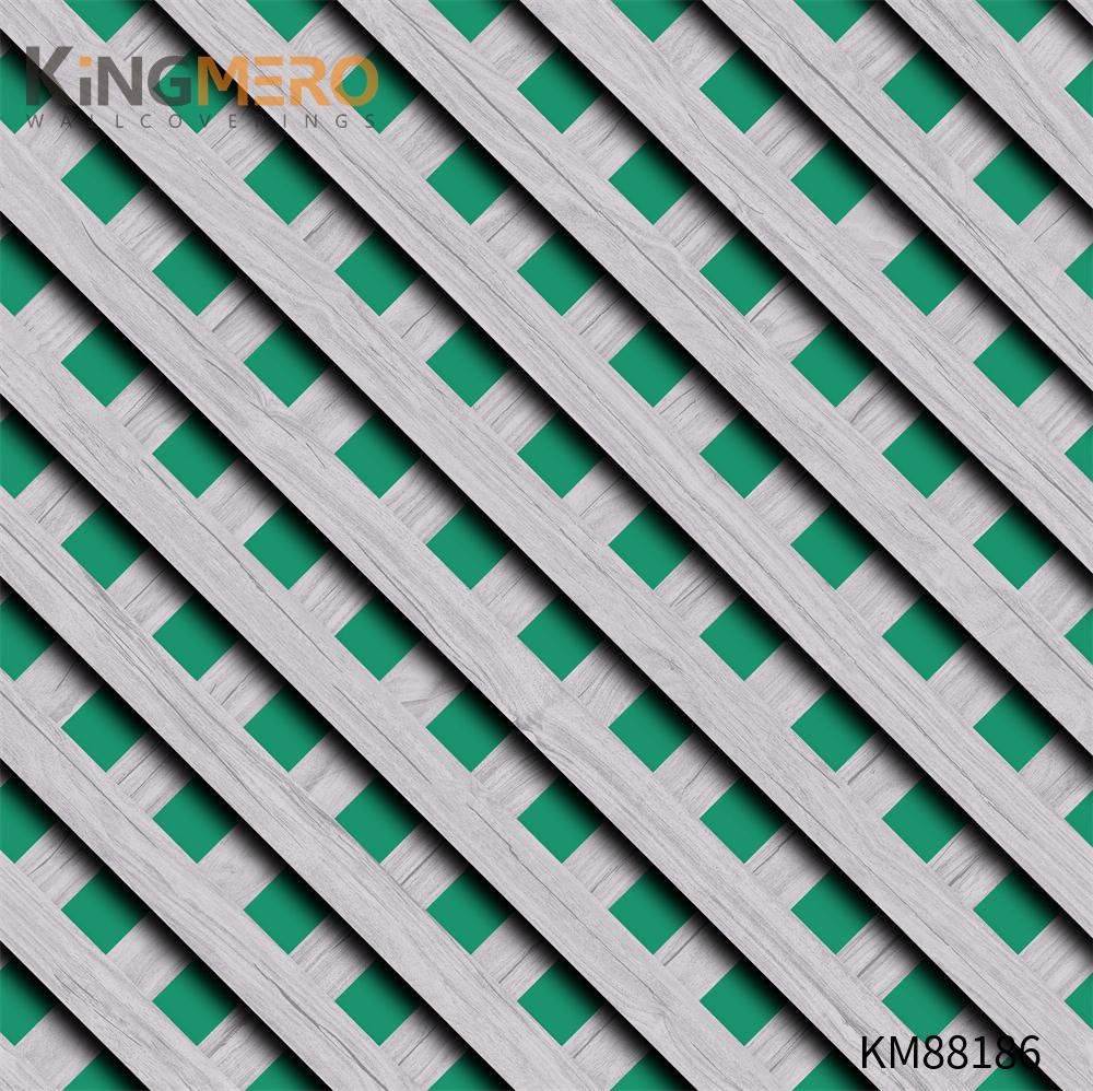 KINGMERO wallpaper interior walls Wholesale Geometric Embossing Modern Kids Room 0.53*9.2M PVC Wallpaper SKU:KM88186